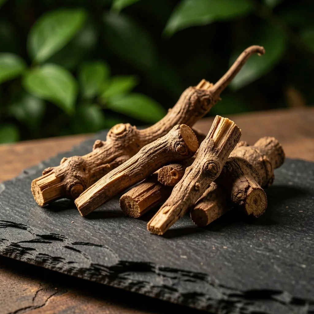 Pasak Bumi root on stone surface